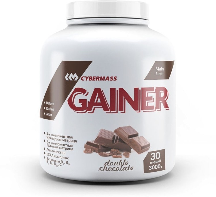 Гейнер CYBERMASS Gainer Двойной шоколад 3000 г