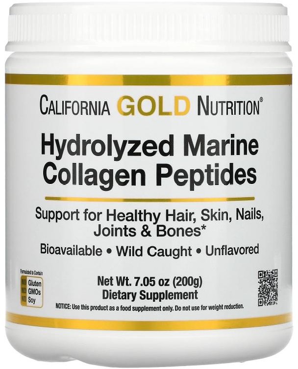 California Gold Nutrition Гидролизованные пептиды морского коллагена 200 г