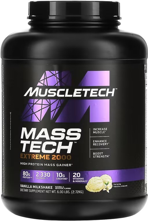 Гейнер MuscleTech Mass Tech Extreme 200 Ванильный милкшейк 2720 г