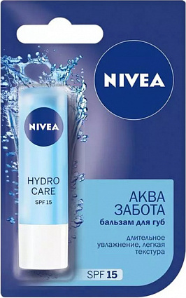 NIVEA бальзам Аква забота SPF15 4.8 мл