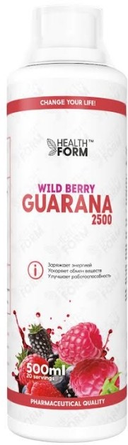 Предтренировочный комплекс Health Form Guarana Concentrate 2500 Лесные ягоды 500 мл