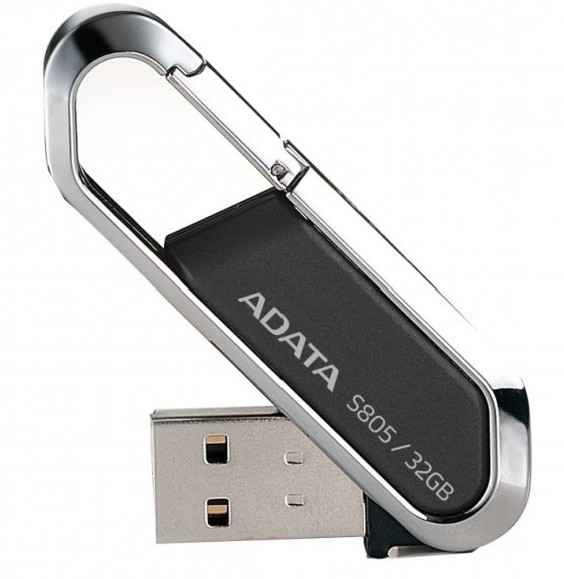 USB Flash карта ADATA Nobility AS805-32G-RGY 32Gb серый