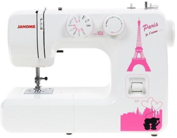 Швейная машина Janome 331 белый, розовый