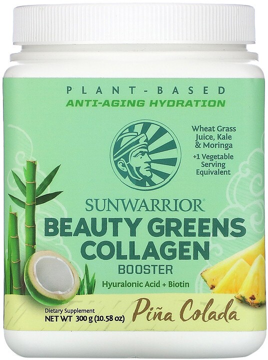 Sun Warrior Beauty Greens Collagen Booster Пина колада 300 г