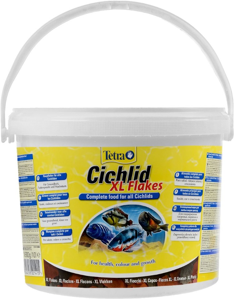 Корм Tetra Cichlid XL Flakes для рыб вида цихлид 10 л