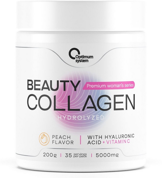 Optimum System Collagen Wellness Beauty персик 200 г