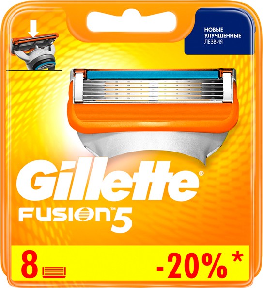 Gillette Fusion5 сменные кассеты 8 шт