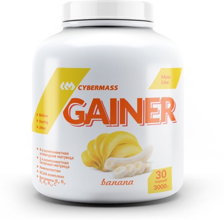 Гейнер CYBERMASS Gainer Банан 3000 г