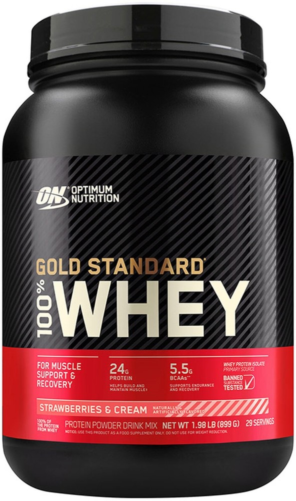 Протеин Optimum Nutrition 100% Whey Gold Standard Клубника 900 г