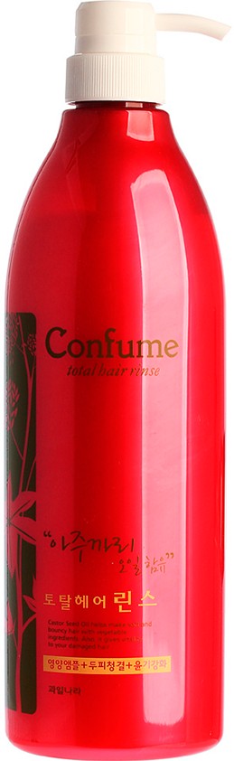 Welcos Confume Total Hair Rinse c касторовым маслом кондиционер 950 мл